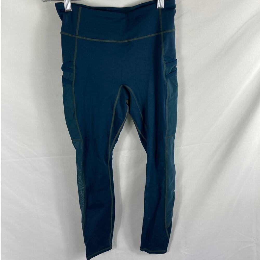 Fabletics Motion365 Teal Side Pocket Leggings Size Small